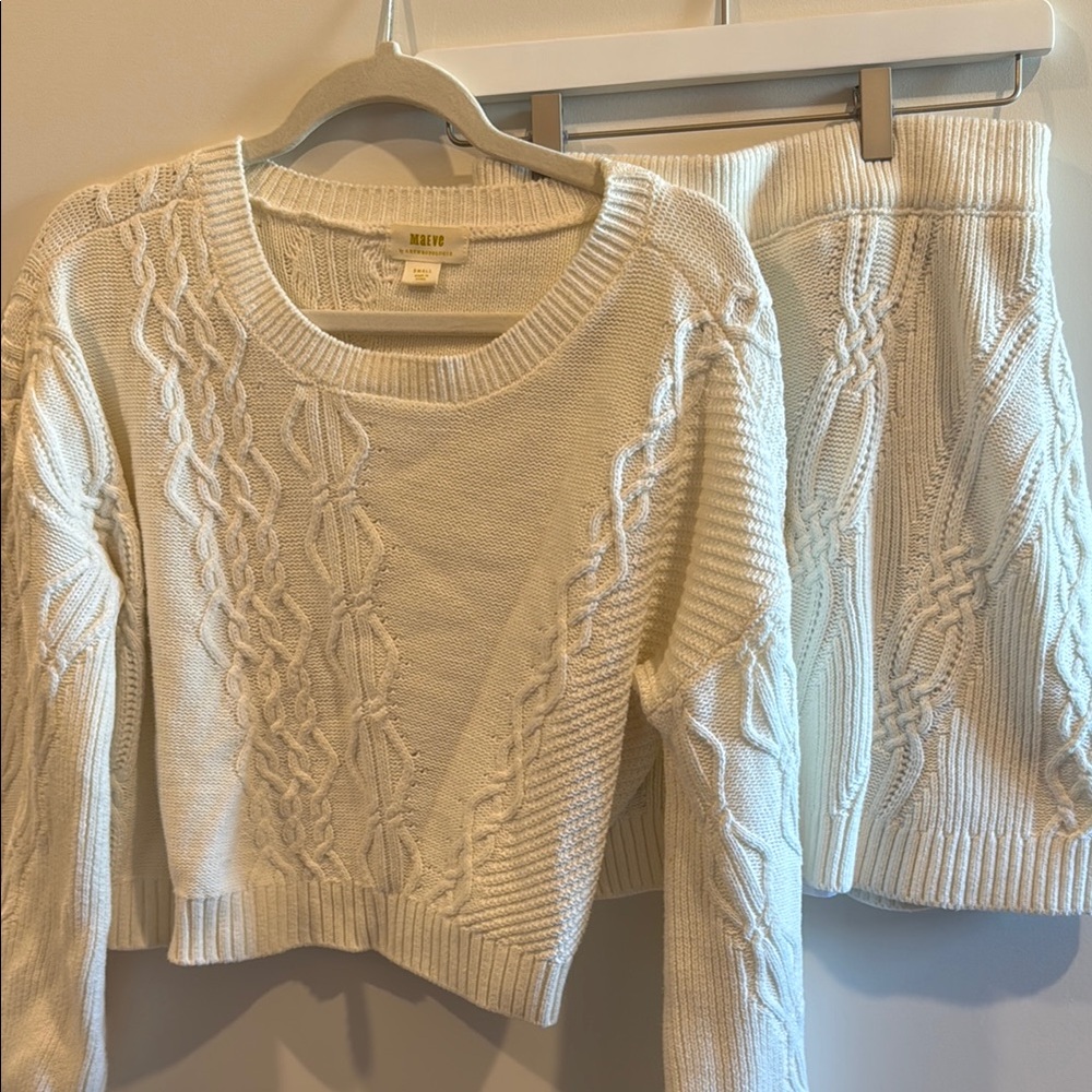 Maeve Cream Cable Knit Sweaters
